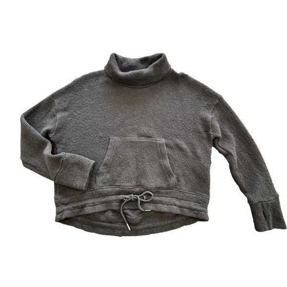 Sweaty Betty Restful Boucle funnel neck textured sweatshirt black size M - Picture 2 of 16